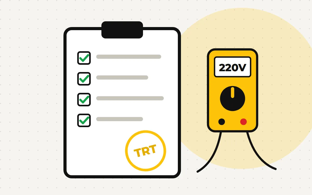 Ilustração de laudo e inspeção elétrica — serviço de eletricista na Zona Norte de São Paulo